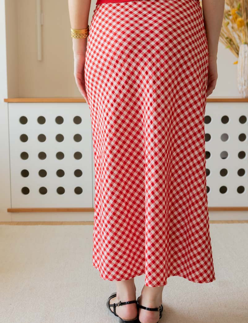 Jupe vichy rouge Marilou