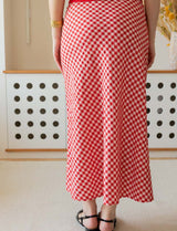 Red Vichy Skirt Marilou