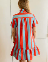 Robe rouge & bleue Sylvia
