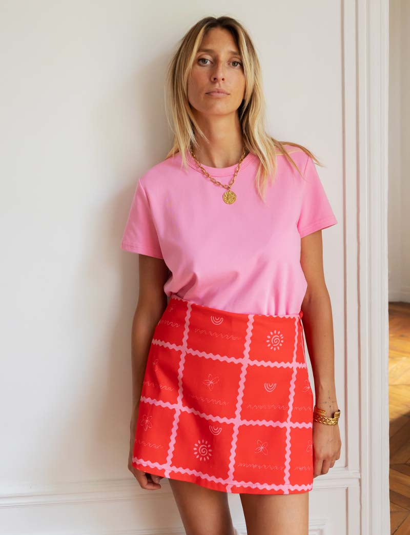 Jupe short rouge Jara