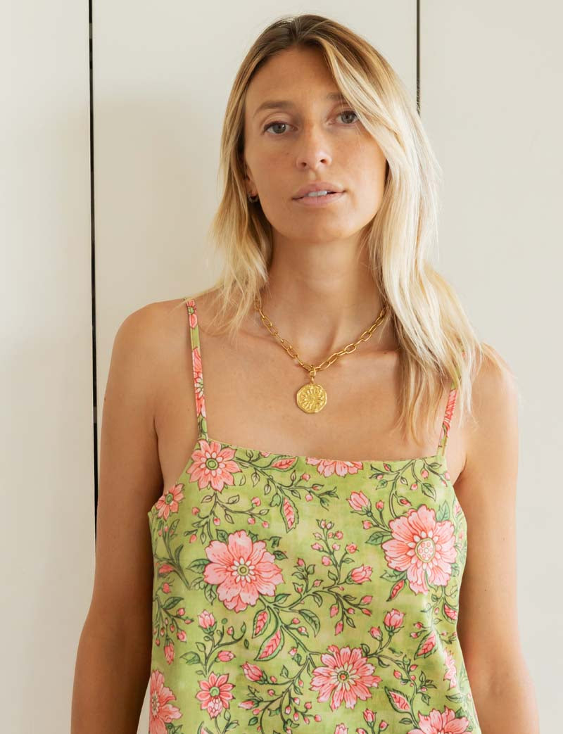 Green floral dress Talia