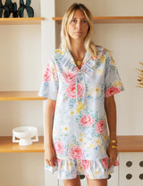 Navy floral sky dress