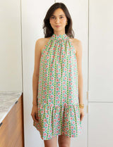 Robe verte fleurie Rosia