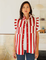 Veste à rayures rouges Drisa