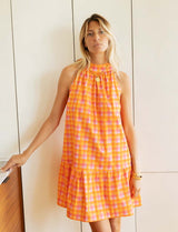 Pink & Orange Vichy Dress Rosia