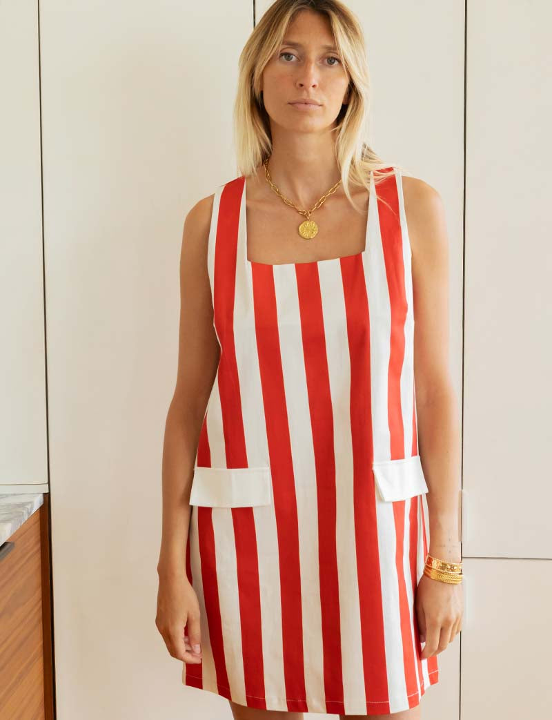 Red striped dress Malo