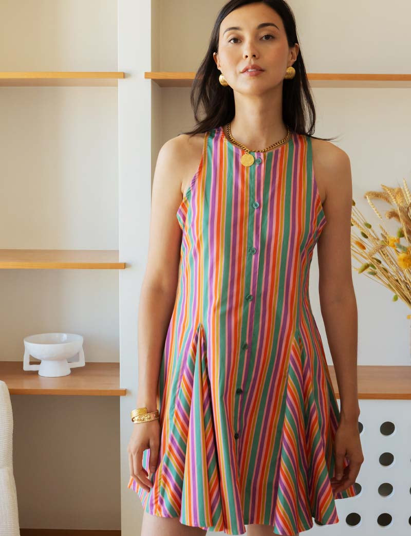 Robe à rayures multi Rita