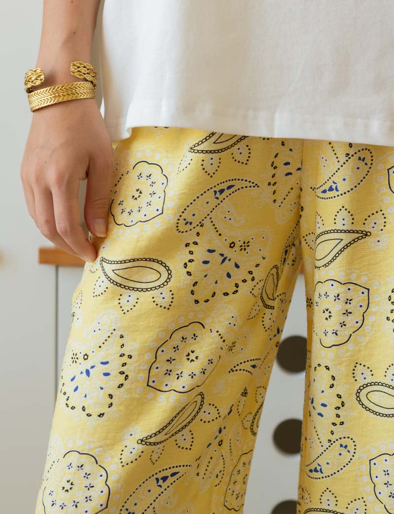 Pantalon jaune bandana Vasco