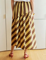 Yellow & chocolate Moki skirt