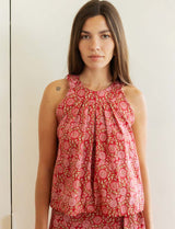 Floral Red Top Theo
