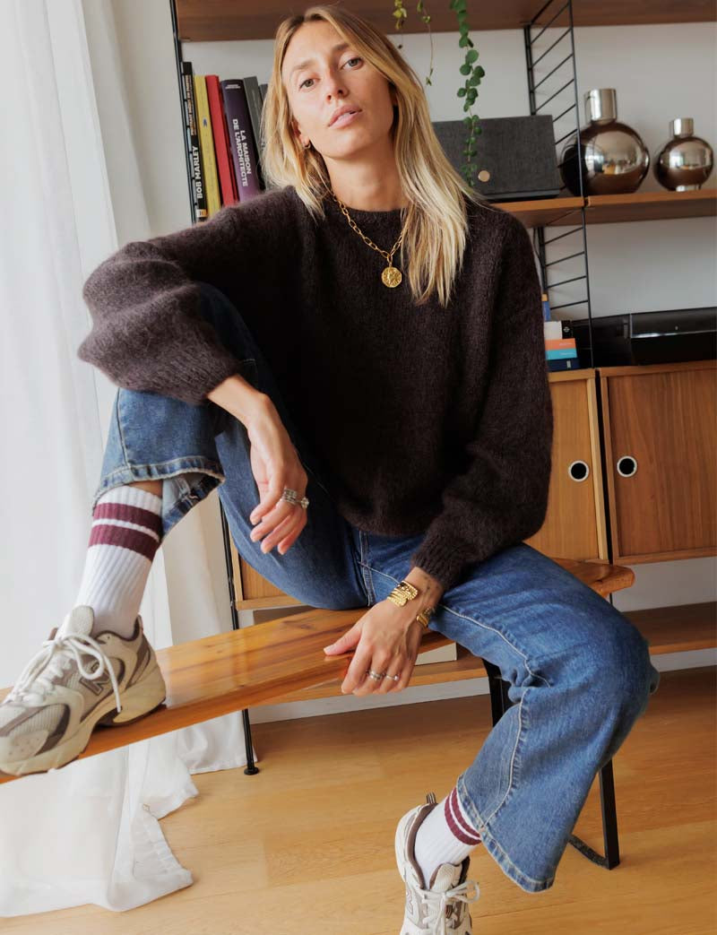 Pull marron Raymond