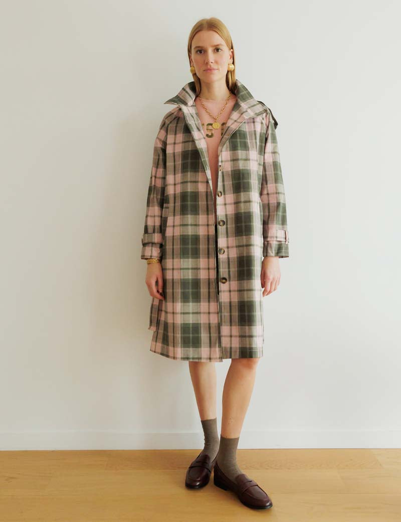 Checkered trench coat Pipa