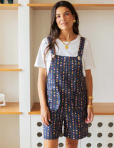 Navy and Floral Faya Overalls
