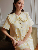 Robe vichy jaune Kivi