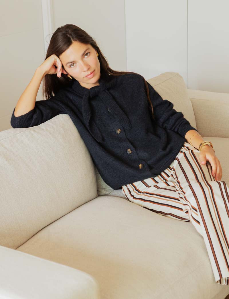 Ecru striped jeans Renzo