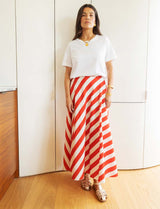 Red striped skirt Yvelle