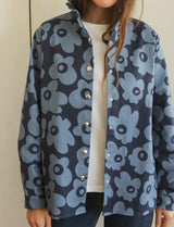 Veste bleue fleurie Denvy