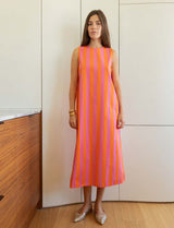 Robe à rayures roses & oranges Constanca