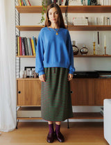 Green & burgundy Yago skirt