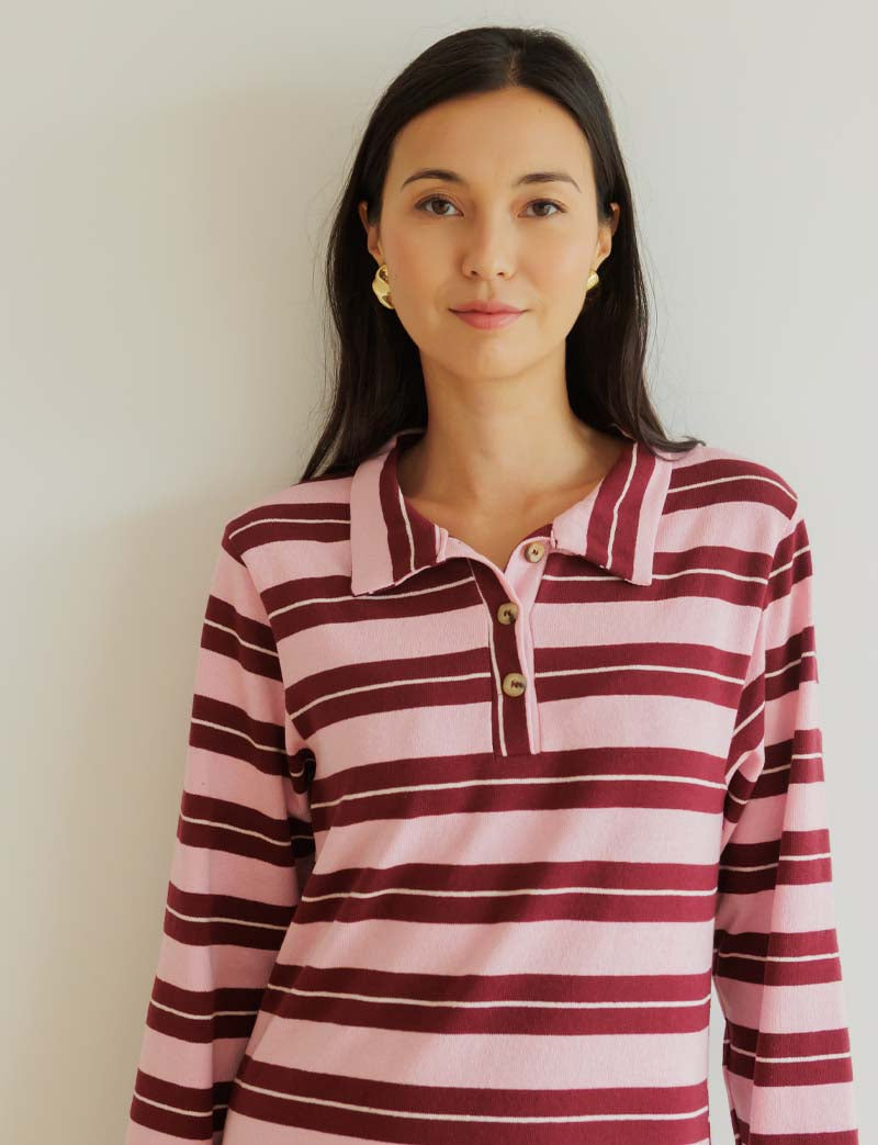 Robe rose & bordeaux Manon