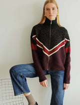 Gilet léopard & bordeaux Wade