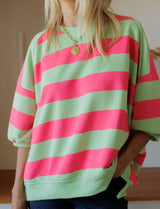 Green & fuchsia Sunso sweatshirt