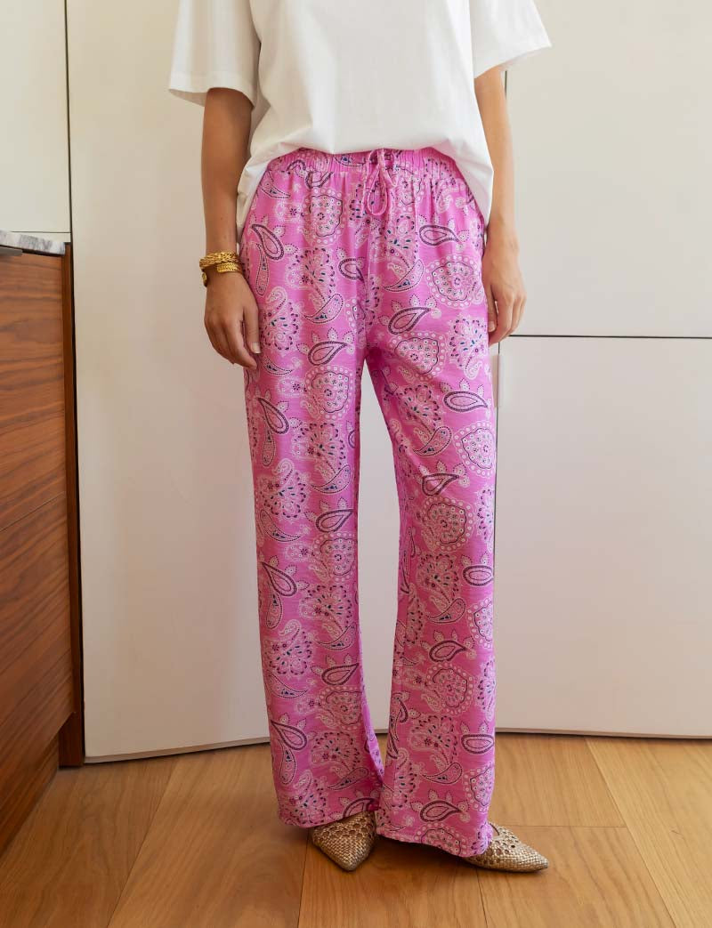 Pantalon rose bandana Vasco