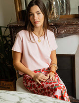 T-shirt rose Robb