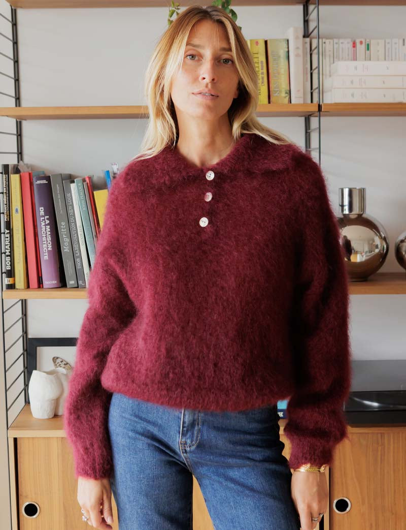 Pull bordeaux Elmer