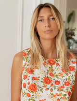 White floral robe Rini