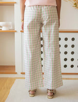 Pink & green gingham Gabin pants