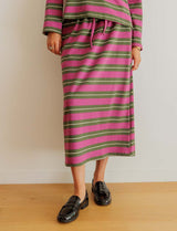 Jupe olive & magenta Yago