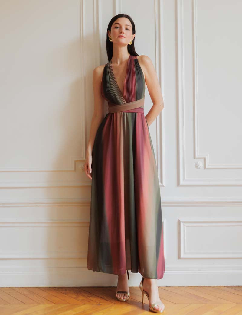 Robe terracotta multi Diara