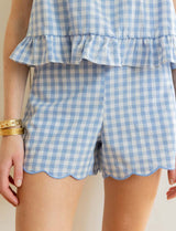 Short sky blue vichy Tita