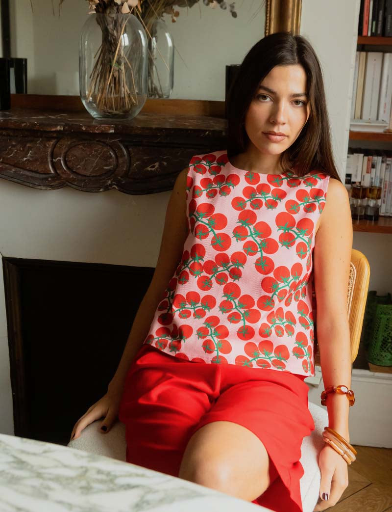 Top rose & tomates Lezy