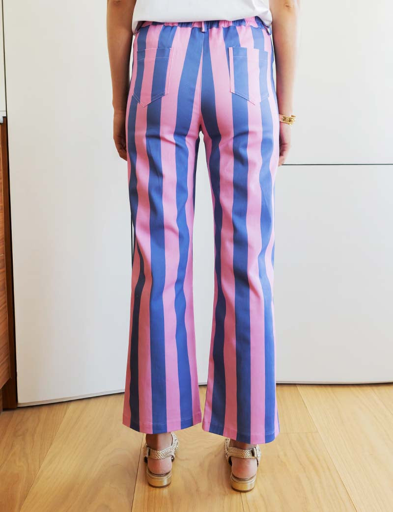 Pink and blue striped jeans Aldo