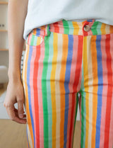 Jony Multicolored Striped Jeans