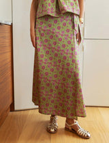 Alberta Green Floral Skirt