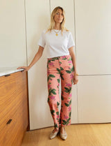 Pink jean purple flowers Jony