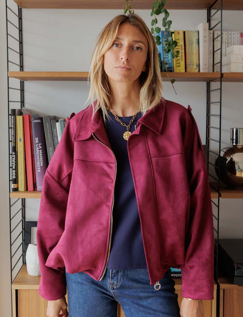 Chaqueta burdeos Virgile