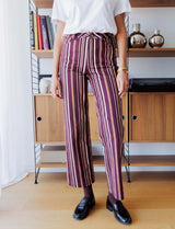 Jean prune à rayures Renzo