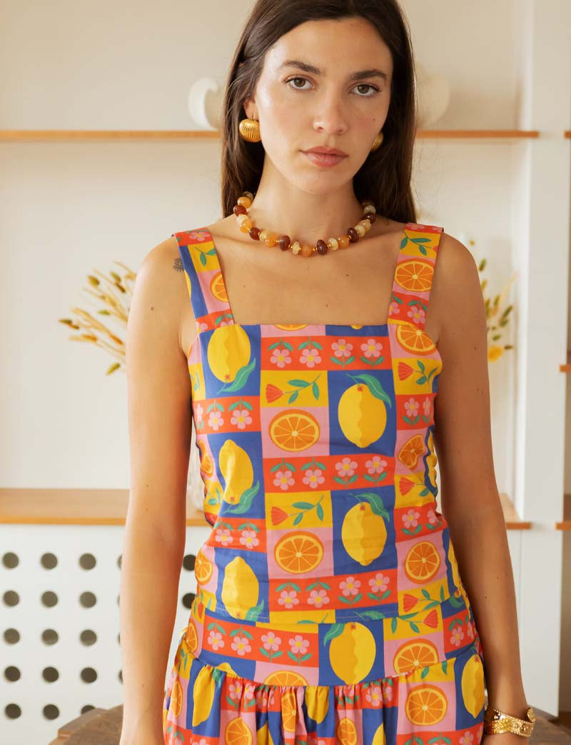 Top cítricos Lila