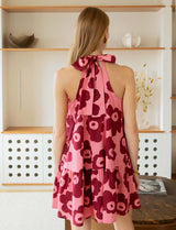 Robe rose fleurie Rosia