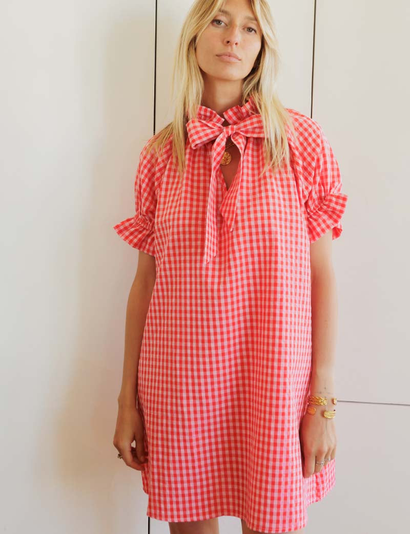 Robe vichy rouge Arlett