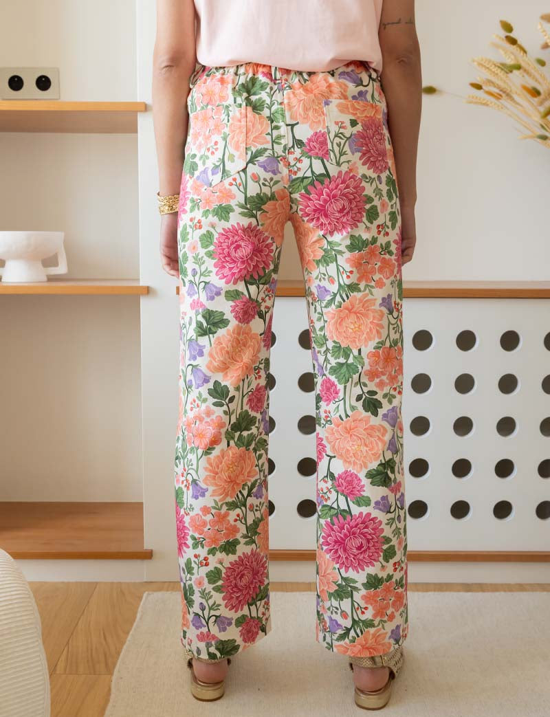 White Floral Jeans Jony