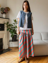 Jupe céladon & blush Moki