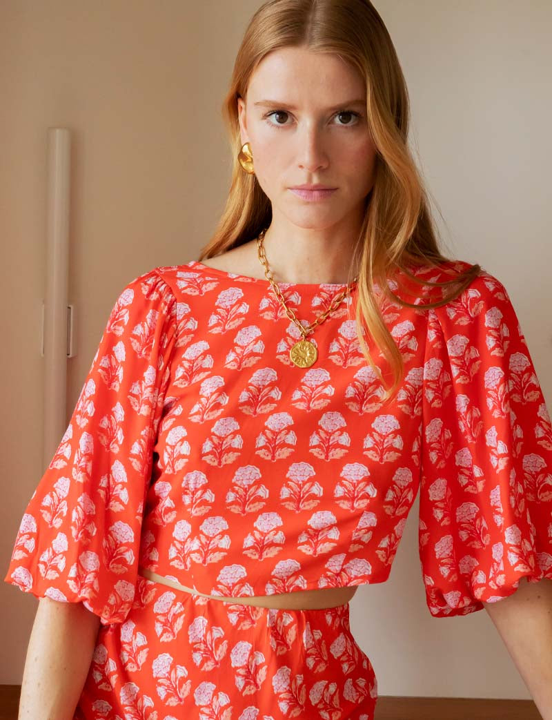Blouse corail Cilla