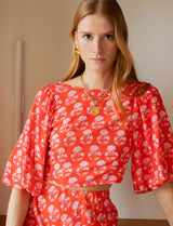 Coral blouse Cilla