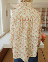 Chemise jaune fleurie Gustava