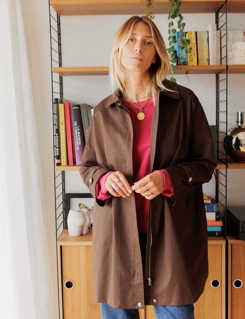 Trench marron Scott